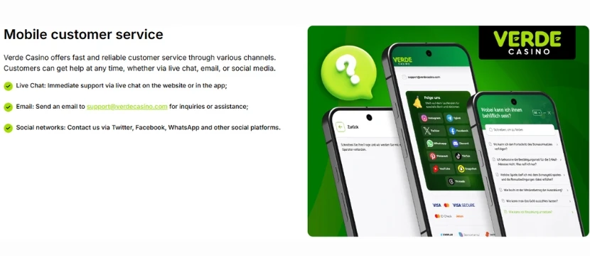 Support for the Verde App